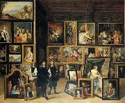    David Teniers La Vista del Archidque Leopoldo Guillermo a su gabinete de pinturas.-u oil on canvas